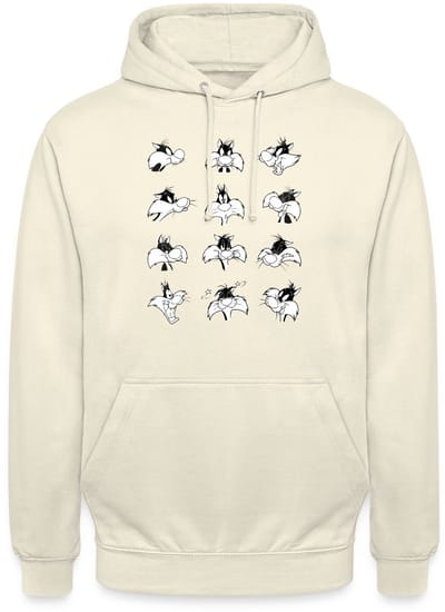 Looney Tunes Sylvester Facial Expressions Hoodie Unisex