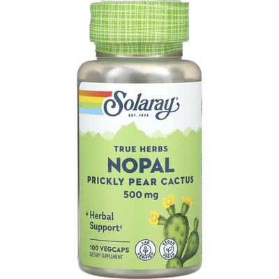 True Herbs, Nopal, Opuntia Ficus, 500Mg, 100 Veggie Capsules