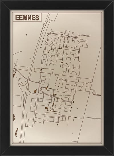 Houten stadskaart van Eemnes
