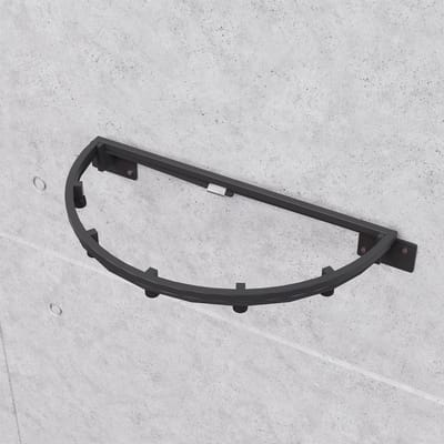 QLS Vuilniszakhouder U1 halfrond van staal gepoedercoat zak wandhouder zakhouder afvalhouder 3566