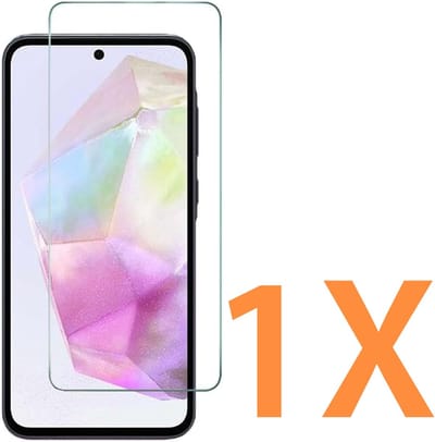 Glasplaatje Geschikt voor: Samsung Galaxy A35 - 1x Screenprotector - screen protector - glas - bescherm - beschermglas