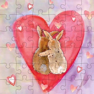 Puzzel wenskaart - Animal Friends - Wenskaart met Puzzel - JPC046- Best Friends