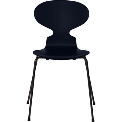 Fritz Hansen Ant Stoel - gelakt - midnightblue - zwart