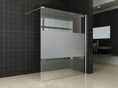 Sanifun douchewand Renzo 1400 x 2000 NANO glas met strook mat glas