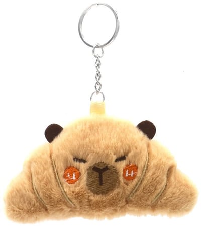 Deze leuke en vrolijke croissant wil je graag aan je spullen vastmaken als herkenning. De fluffy croissant kan bijv. als sleutelhanger aan je sleutelbos, tas, rugzak, etui worden bevestigd. Dit is geen speelgoed. Voor uzelf of als cadeau.