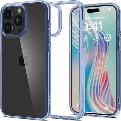 Spigen Geschikt voor Apple iPhone 15 Pro - Back Cover - Ultra Hybrid Back Cover Hoesje - Blauw