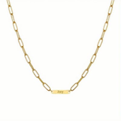 Schakelketting met 1 Naam Goud
