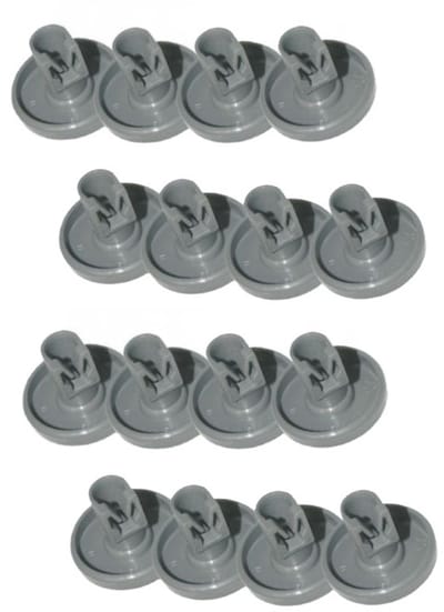 Universeel vaatwasser wiel van onderkorf - 16 stuks - 40mm - 50286965004 - Vervanging geschikt voor o.a. AEG - Favorit - Zanussi - Electrolux - Privileg