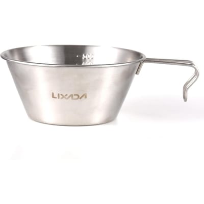 2 stuks Camping Sierra Cup 500ml Maatbeker Kom voor Buiten Kamperen Backpacken 1 white