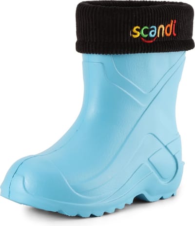 Ladeheid Kinder Regenlaarzen - Gevoerd en Waterdicht Vederlicht - EVA - LA-LMG-763-Scandi - Turkoois306c/Zwart - 24