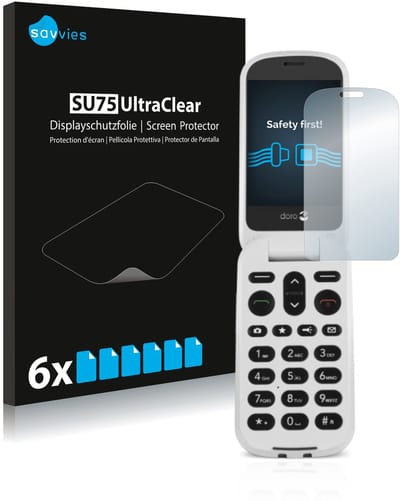 Savvies - Screenprotector voor Doro 6050 - Folie Beschermfolie transparant 6 Stuks