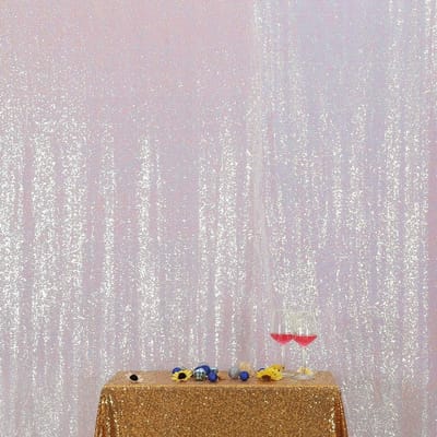 Dailygoods- Gordijn 120x210cm - Pailletten Achtergrond - Bruiloft/Feest - Handgemaakt - Naadloos - 3 inch Staafzak