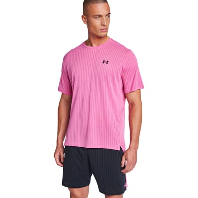 Under Armour Tech T-shirts Heren - Roze - Maat L - Poly Jersey
