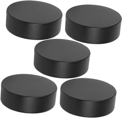 IJshockey Pucks - Trainingspucks Set - Vaardigheid Verbeteren - Duurzame Constructie - 5 Stuks - Zwart