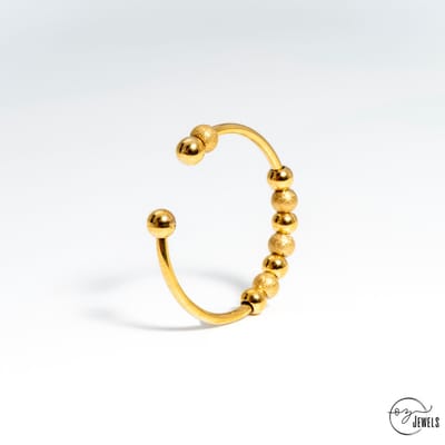 OZ Jewels – Kralen Ring – 18K Verguld – Subtiel – Vrouwen
