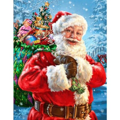 5D DIY Diamond Painting Kerstman Borduren Kruissteek Strass Mozaïek Home Decor 20X30CM