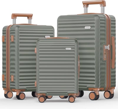 Lichtgewicht uitbreidbare reiskoffer 100% PC met TSA-slot en wieltjes – Handbagage L/XL