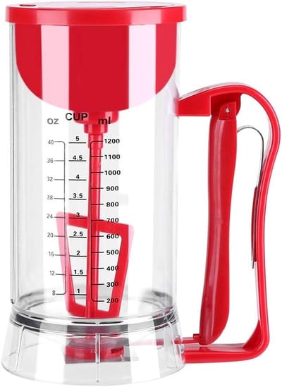 ACEP Elektrische Deegdispenser met Deksel en Weegschaal - 1200ML - Blender- Staafmixer - Alles in 1 - Keukenmachines - Keukenmixer