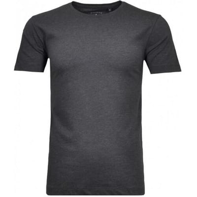 Ragman T-Shirt Uni Cotton Jersey Make My Day Shirt Antraciet / male