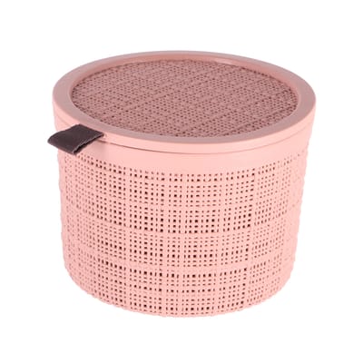 Curver Opbergmand Jute-Look Rond 2L Roze
