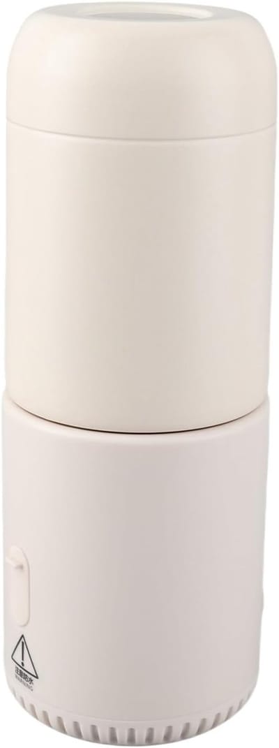 Draagbare Waterkoker - Mini warmhoudbeker - Warme dranken maken - Draadloze temperatuurregeling - 400 ml - Wit