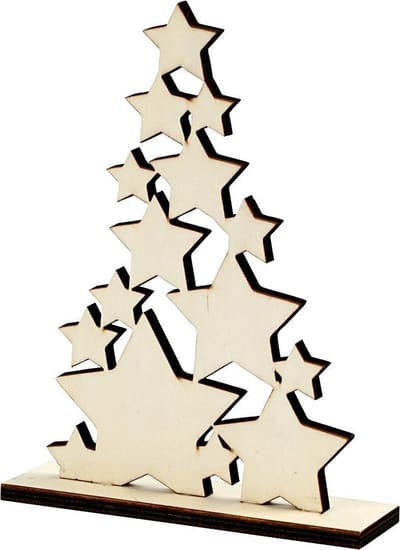 Kerstboom, H: 19,6 cm, D: 4 cm, B: 14,7 cm, 1 stuk