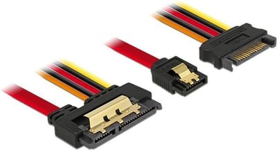 SATA naar SATA data- en voedingskabel - SATA600 - 6 Gbit/s - 0,30 meter