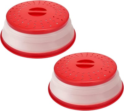Opvouwbare deksels - 2 - stuks - BPA-vrije - voor de magnetron - Vaatwasserbestendig - 10,5
