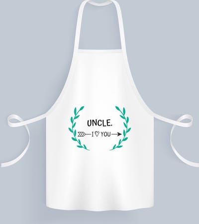 Akyol - uncle i love you Keukenschort - Oom - de liefste oom - verjaardag - cadeautje voor oom - oom artikelen - kado - geschenk - 82 bij 71 cm