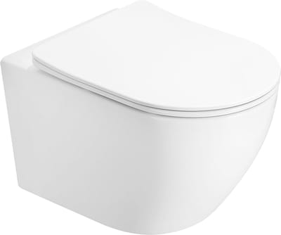 Mexen Lena wc-pot Rimless Tornado met softclose dunne zitting, duroplast, glanzend wit - 3022L4000T