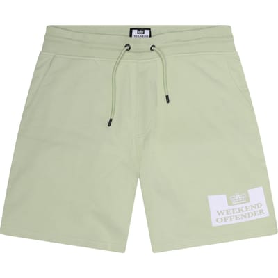 Weekend Offender Heren-sweatshorts met Parma-logo (Pepermunt/Wit)