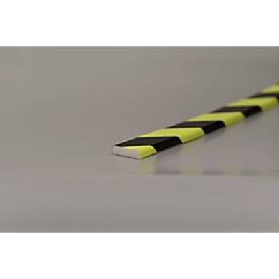 Oppervlaktebescherming type F, 1 m/stuk, geel/zwart, fluorescerend (bij daglicht)