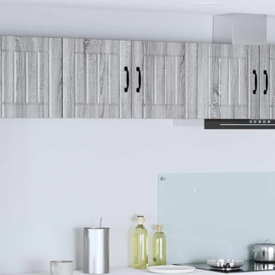 vidaXL - Wandkast - LUCCA - Grijs - sonoma - 80 - x - 31 - x - 40 - cm - Bewerkt - hout