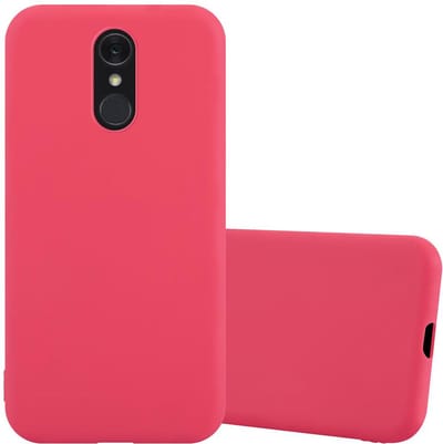 Cadorabo Hoesje geschikt voor LG Q7 / Q7a / Q7+ in CANDY ROOD - Beschermhoes gemaakt van flexibel TPU silicone Case Cover