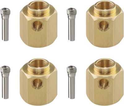 4-delige RC Hex Adapter Set voor 12mm Wielen - Compatibel met 1/10 RC Crawlers en TRX-4, Stevige Verbinding en Eenvoudige Installatie