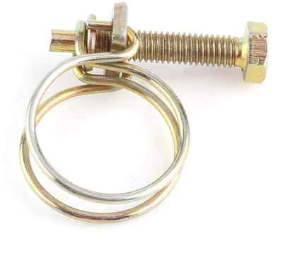 Dailygoods- Slangklem Dubbele Draad - Slangklemmen RVS - Verstelbare Slangklemmen - 10 Stuks - Grote Spankracht - Glad voor Slangen