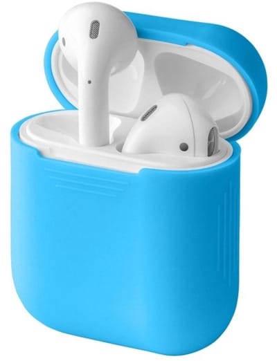 Ulanax® | Airpods hoesje - Beschermhoesje - Case - Siliconen - Geschikt voor Apple AirPods 1/2 - Blauw