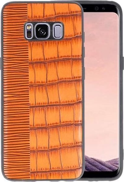 Croco Bruin hard case hoesje voor Samsung Galaxy S8