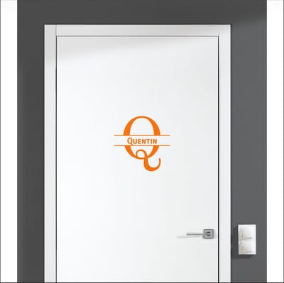 Deursticker Met Naam -  Quintin - Oranje