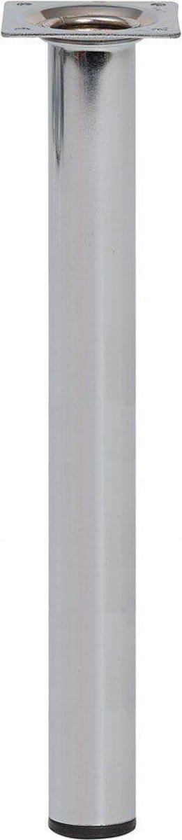 Stalen meubelpoot chroom rond ø 3 cm en hoogte 40 cm - Set van 4 stuks