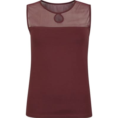 R.E.D. by EMP Top - Top mit Spitze RED - S tot XXL - voor Vrouwen - bordeaux