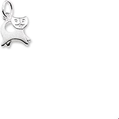 hanger poes poli/mat zilver gerhodineerd