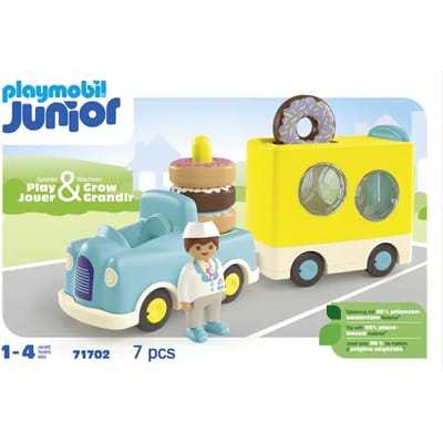 Playmobil 1.2.3 - Junior gekke donuttruck met stapel- en sorteerfunctie