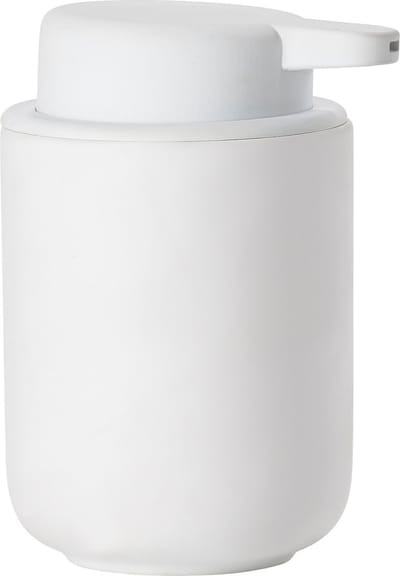 Zone Denmark Ume Zeepdispenser - Zeeppompje Vrijstaand - Zeeppomp voor Badkamer, Keuken & Toilet - Toilet & Badkamer Accessoires - 250 ml - 12,8 x 8,3 cm - Wit