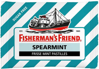 3x Fishermansfriend Zak Spearmint Suikervrij 25 gr