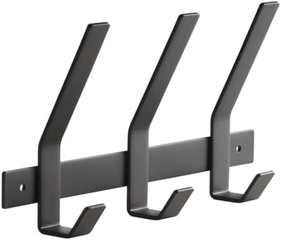 SOTECH Blackline ALBA (groot) Hakenrail 257 mm met 3 haken zwart gepoedercoat Wandkapstok Kapstokhaken