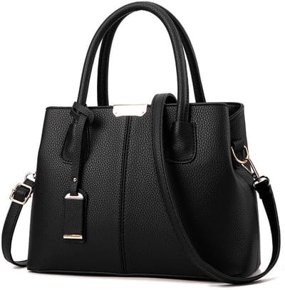 Handtas dames - Schoudertas PU leren schoudertas - Grote capaciteit - Zacht leer Retro - Tote Schoudertassen - Crossbody handtas voor dames - Zwart