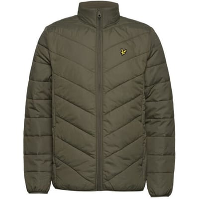 Lyle & Scott Logo Heren Khaki Gewatteerde Jas