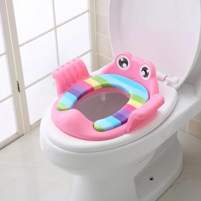 Babyproduct Nieuwe Kinderbril PP Cartoon Design Draagbaar Handheld Infant Training Baby Potjebril Deksel Voor Toilet Trainer pink