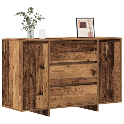 vidaXL - Dressoir - Oudhout - 120 - x - 41 - x - 75 - cm - Bewerkt - hout